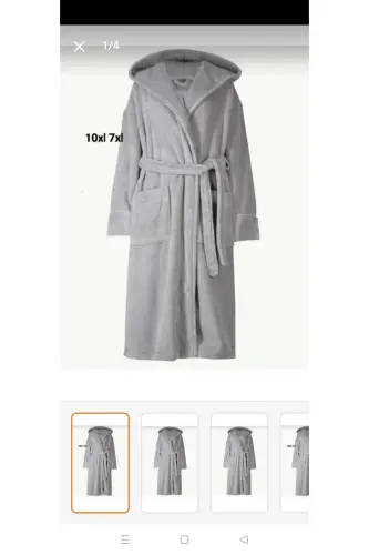 Kapşonlu халат Ультра ўлчам 7XL, 10XL вариантлари билан - 3