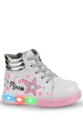 KAPTAN JUNИОР ДЕВОЧКА БОТИНОК С ПОДСВЕТКОЙ НЕ СКОЛЬЗЯЩАЯ ПОДОШВА ОРТОПЕДИЧЕСКАЯ BGMK 59210-Белый - 4