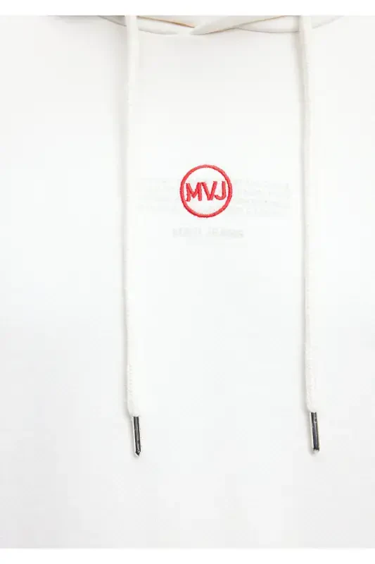 Kapüşonli bosma oq svitşot 0s10077-70057 - 7