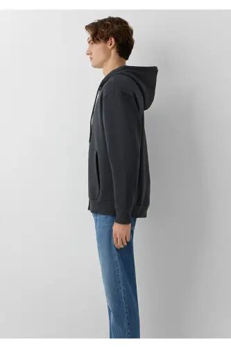 Kapüşonlu Antrasit Sweatshirt 066979-91268 - Antrasit - 4