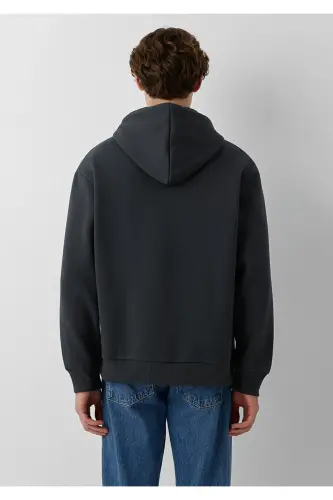 Kapüşonlu Antrasit Sweatshirt 066979-91268 - Antrasit - 5