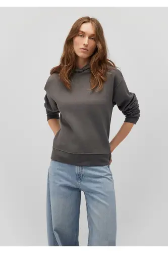 Kapüşonlu Antrasit Sweatshirt 1S10191-86560-Gri - MAVI (1)