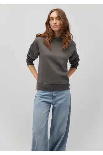 Kapüşonlu Antrasit Sweatshirt 1S10191-86560-Gri - 1