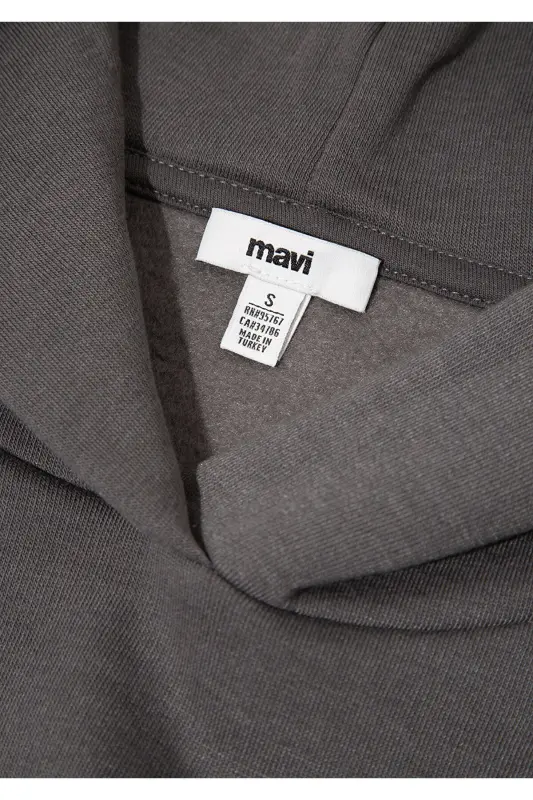 Kapüşonlu Antrasit Sweatshirt 1S10191-86560-Gri - 6