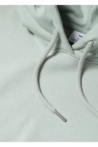 Kapüşonlu Basic Hafif Sweatshirt-Nane Yeşili - 6