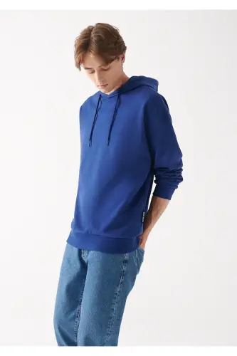 Kapüşonlu Basic Sweatshirt 0610062-70722-Mavi - MAVI (1)