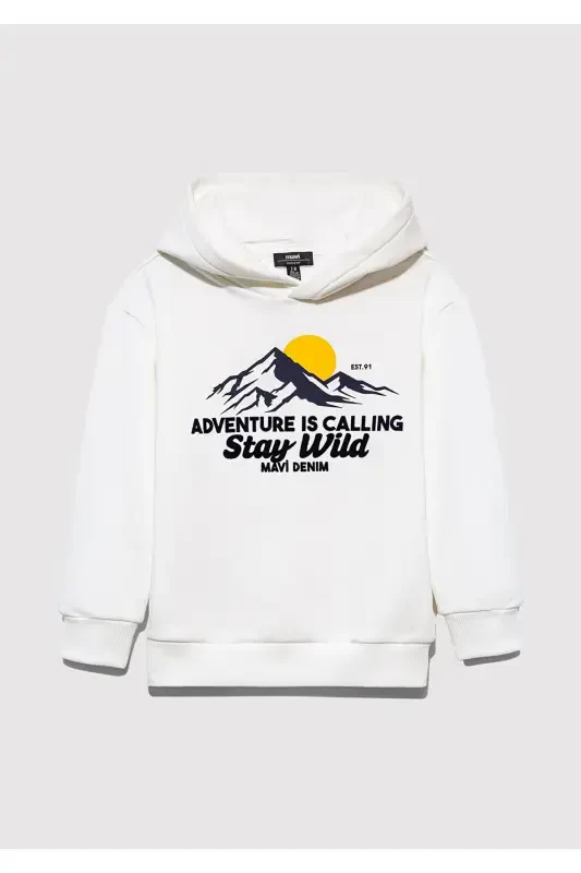 Kapüşonlu Baskılı Oqsimon Ko'ylak 6S10077-70057 - 3