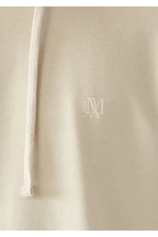Kapüşonlu Bej Sweatshirt 8806270322 - Bej-70322 - 5