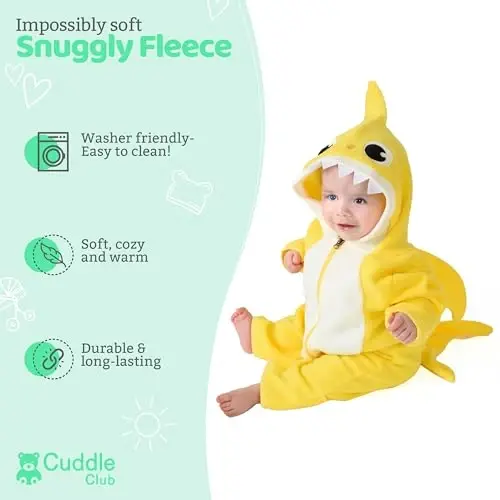 Cuddle Club Fleece Baby Bunting Bodysuit with Hood, Convertible Mittens & Booties, Car Seat Friendly, Soft & Warm, Easy Zip 
