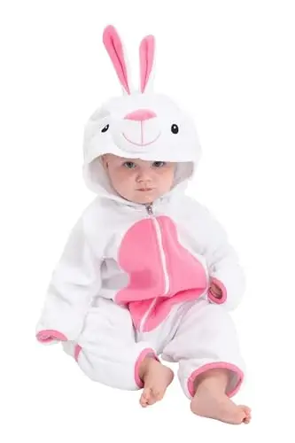 Cuddle Club Fleece Baby Bunting Bodysuit with Hood, Convertible Mittens & Booties, Car Seat Friendly, Soft & Warm, Easy Zip - 6