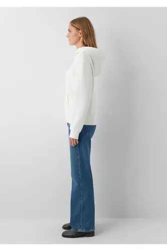 Kapüşonlu Ekru Sweatshirt 167299-80194 - Ekru - 4