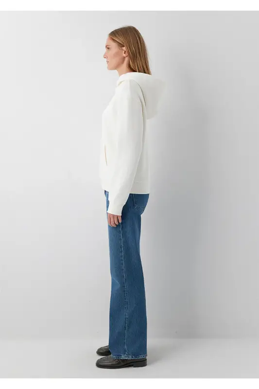 Kapüşonlu Ekru Sweatshirt 167299-80194 - Ekru - 4