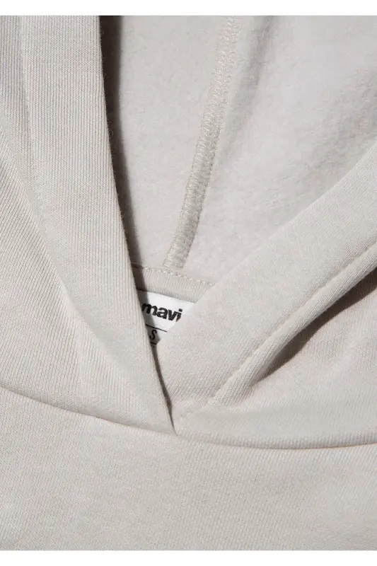 Kapüşonlu Gri Basic Sweatshirt 167299-70074 - Gri-70074 - 6