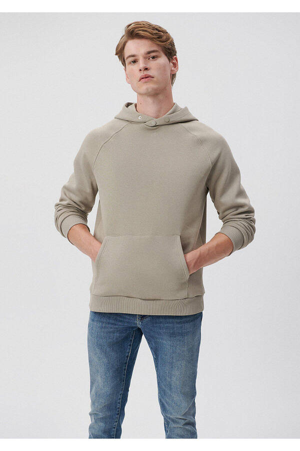 Kapüşonlu Gri Sweatshirt (0S10015-70352) - 1