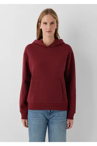 Kapüşonlu Kırmızı Sweatshirt 167299-85347 - Kırmızı - 3