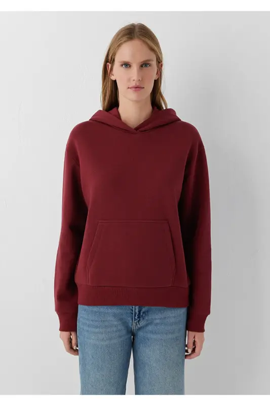 Kapüşonlu Kırmızı Sweatshirt 167299-85347 - Kırmızı - 3