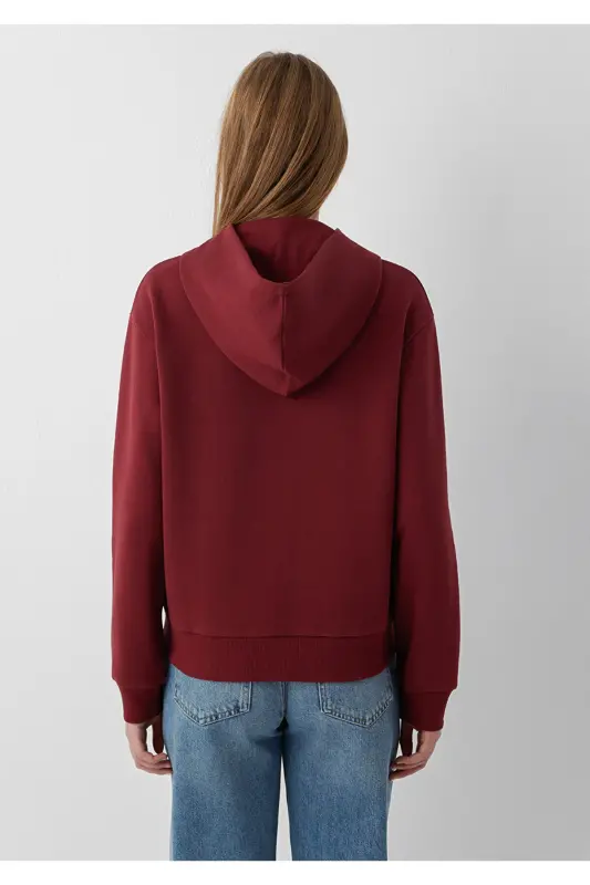 Kapüşonlu Kırmızı Sweatshirt 167299-85347 - Kırmızı - 5