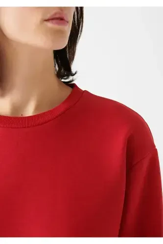 Kapüşonlu Kırmızı Sweatshirt 8816126-34329-Kırmızı - 5