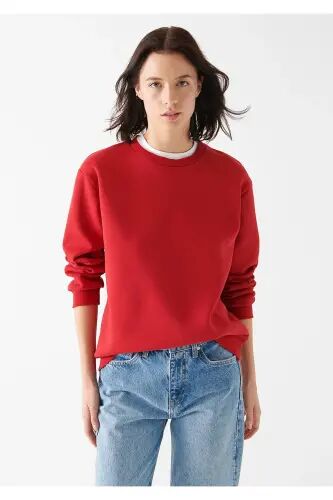 Kapüşonlu Kırmızı Sweatshirt 8816126-34329 - Kırmızı-34329 - 1