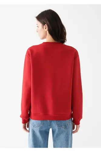 Kapüşonlu Kırmızı Sweatshirt 8816126-34329 - Kırmızı-34329 - 4