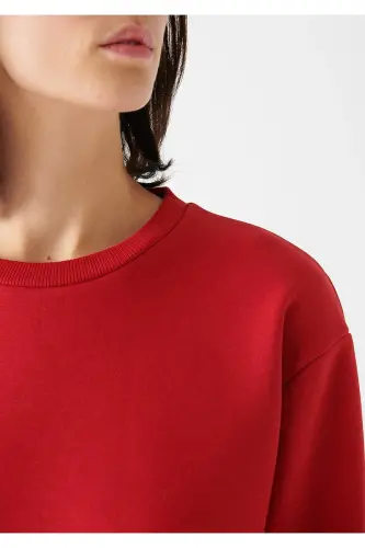 Kapüşonlu Kırmızı Sweatshirt 8816126-34329 - Kırmızı-34329 - 5