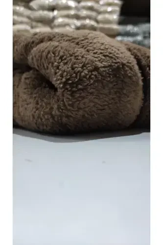 Kapüşonlü Çocuk Ceketi Kız-erkek-Kahverengi - 5