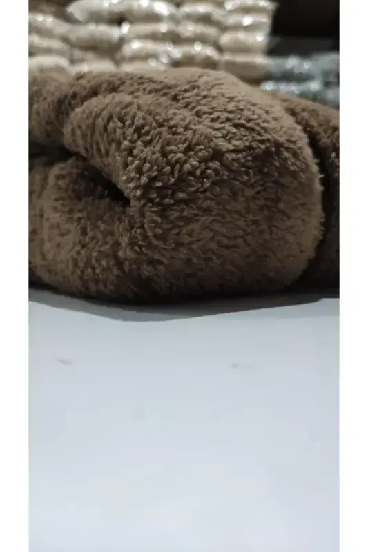 Kapüşonlü Çocuk Ceketi Kız-erkek-Kahverengi - 5