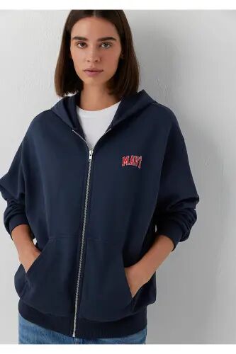 Kapüşonlu Lacivert Sweatshirt 1S10178-70490 - Lacivert - 1