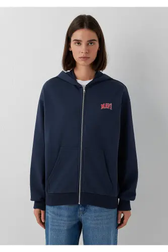 Kapüşonlu Lacivert Sweatshirt 1S10178-70490 - Lacivert - 3