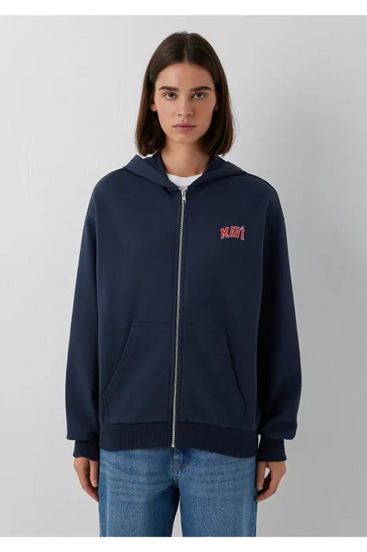 Kapüşonlu Lacivert Sweatshirt 1S10178-70490 - Lacivert - 3