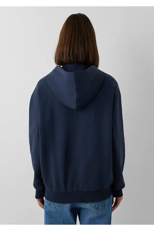 Kapüşonlu Lacivert Sweatshirt 1S10178-70490 - Lacivert - 5