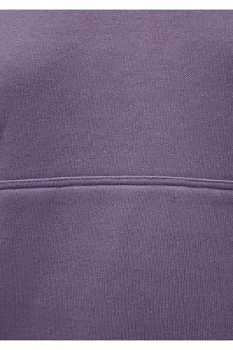 Kapüşonlu Mor Basic Sweatshirt 167299-70608 - 7