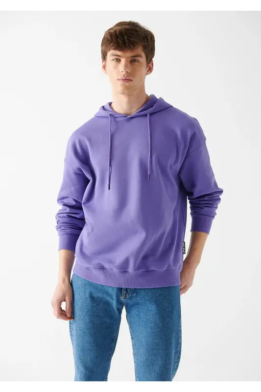 Kapüşonlu Mor Sweatshirt 0610062-70609-Mor - MAVI
