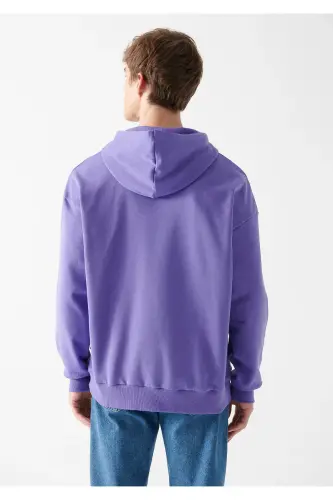 Kapüşonlu Mor Sweatshirt 0610062-70609-Mor - 3