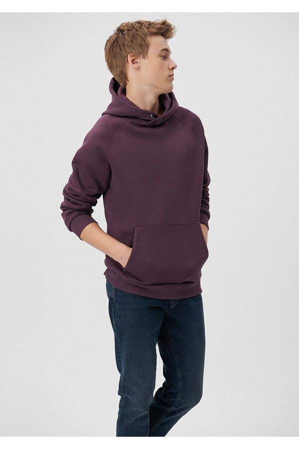 Kapüşonlu Mor Sweatshirt (0s10015-70434) - 2