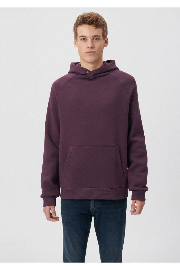 Kapüşonlu Mor Sweatshirt (0s10015-70434) - 3