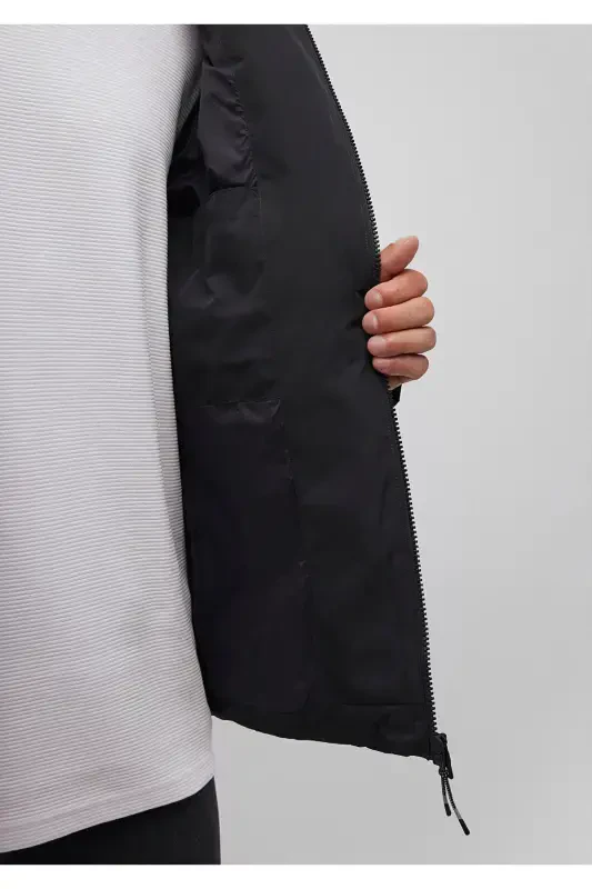 Kapüşonlu Siyah Şişme Mont 0110349-900-Siyah - 5