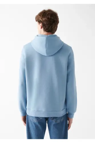 Kapüşonlu Sweatshirt 0610937-70731-Mavi - 4