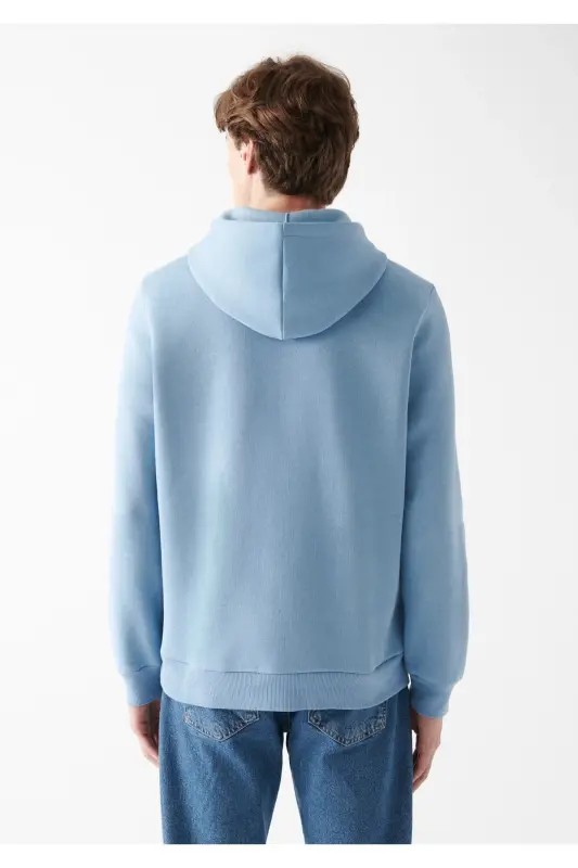 Kapüşonlu Sweatshirt 0610937-70731-Mavi - 4