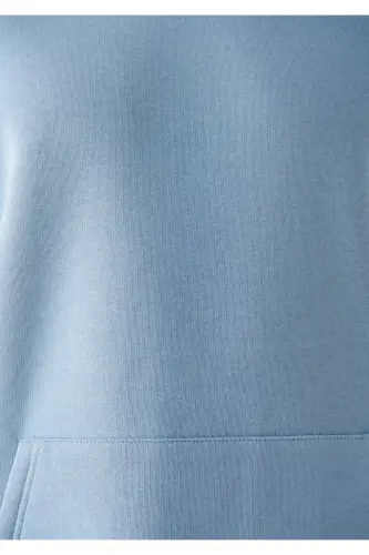Kapüşonlu Sweatshirt 0610937-70731-Mavi - 6