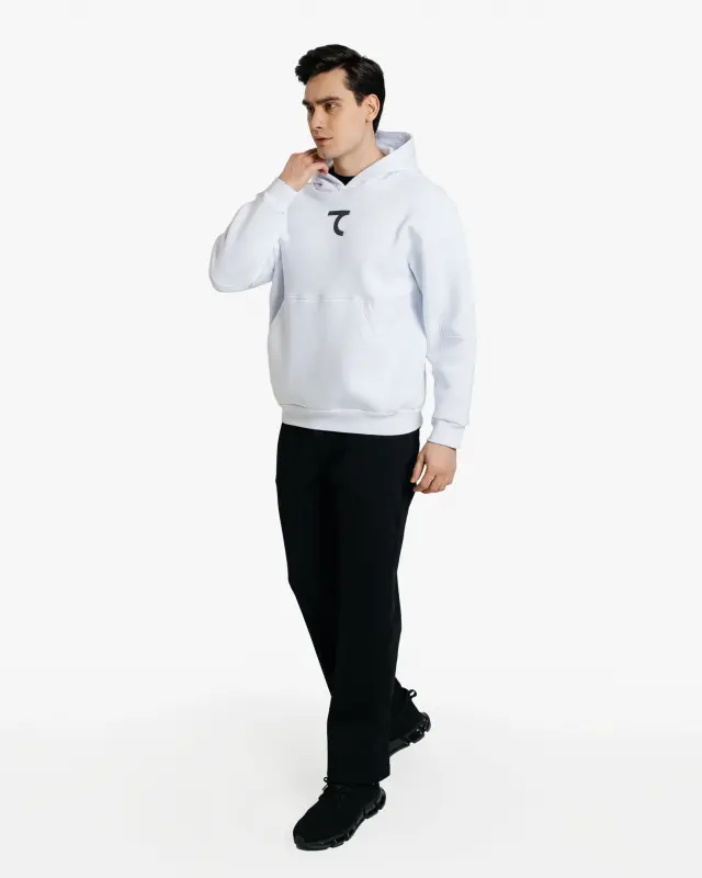 Kapüşonlu Sweatshirt - BEYAZ - 3