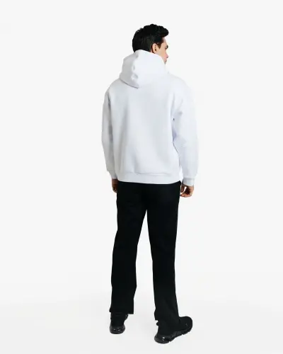 Kapüşonlu Sweatshirt - BEYAZ - 4