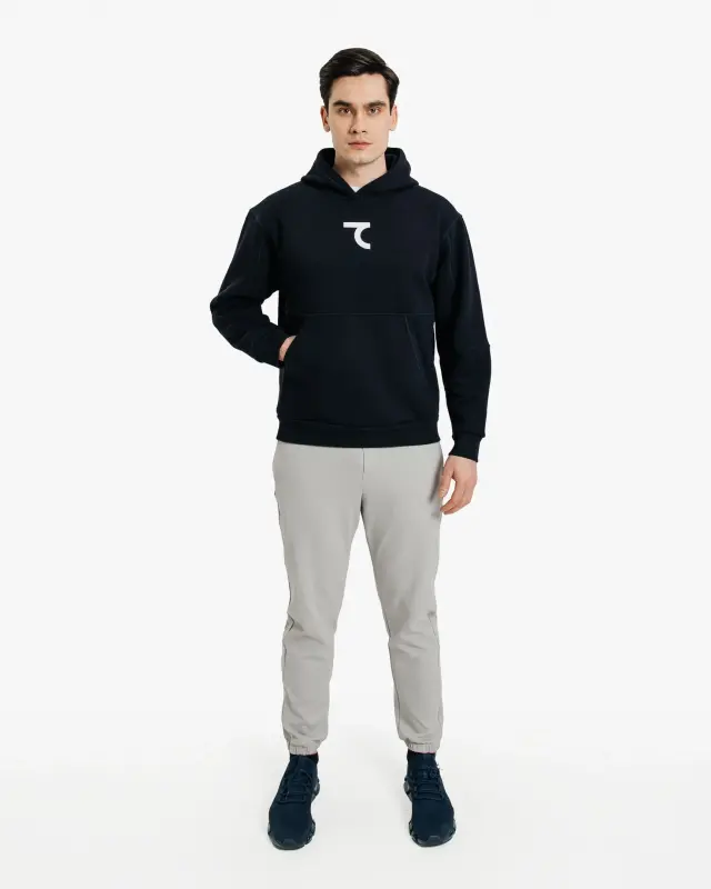Kapüşonlu Sweatshirt - KOYU MAVİ - 3