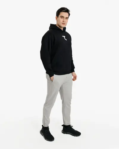 Kapüşonlu Sweatshirt - SİYAH - 3