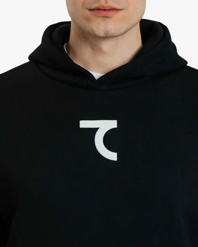 Kapüşonlu Sweatshirt - SİYAH - 6
