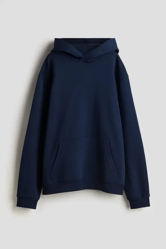 Kapüşonlu Üst - Navy blue - H&M