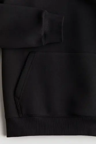 Kapüşonlu Üst-Black - 2