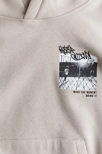 Kapüşonlu Üst-Açık bej/Non Stop - 7