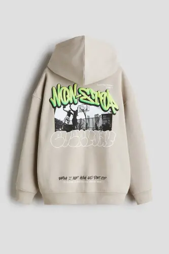 Kapüşonlu Üst-Açık bej/Non Stop - 8