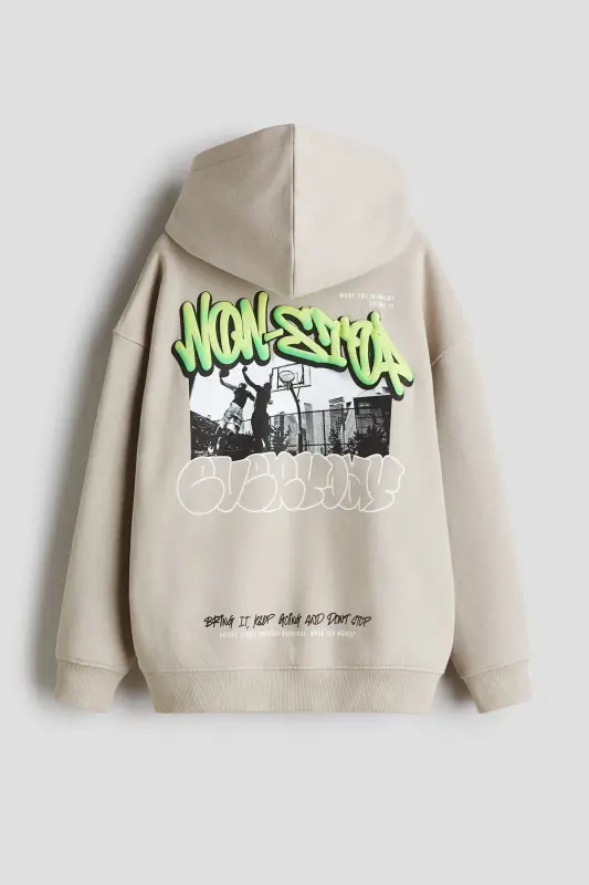 Kapüşonlu Üst-Açık bej/Non Stop - 8